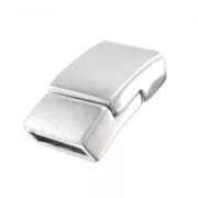 Cierre magnético 22x13 mm para cordón plano 10 mm plateado antiguo x1