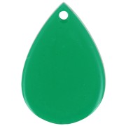Colgante en forma de gota de 22 x 15 mm de acetato transparente - Verde oscuro x1