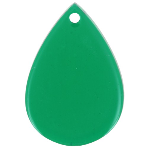 Colgante en forma de gota de 22 x 15 mm de acetato transparente - Verde oscuro x1