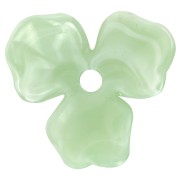 Colgante Flor de Acetato 23,5 mm - Liquen Jaspeado - Blanco x1