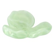 Colgante Flor de Acetato 23,5 mm - Liquen Jaspeado - Blanco x1