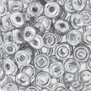 O Bead 4 mm Crystal Plateado x5g