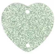 Verde - Entrepieza corazón acrílico 15x16,5 mm - Brillo verde musgo x1 Entrepieza corazón acrílico 15x16,5 mm - Brillo verde musgo x1