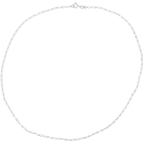 Cuello de malla rectangular, limado alternado Forçat 2 mm - Plata 925 x42cm