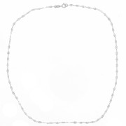 Collar de fantasía de malla rectangular alternada 2,35 mm - Plata 925 x42cm|raw }}
