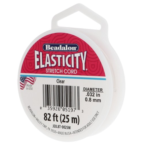 Elasticidad 0,8 mm - Transparente x25m