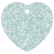 Lentejuela acrílica de corazón 15x16,5 mm - Brillo esmerilado azul x1