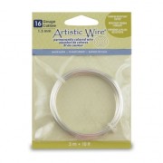 Hilo de cobre Artistic Wire de 1,3 mm - Chapado en plata antioxido, 3 m