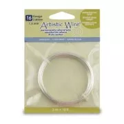 Hilo de cobre Artistic Wire de 1,3 mm - Chapado en plata antioxido, 3 m