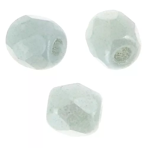 Facetas 3 mm Chalk White Mint Luster x50