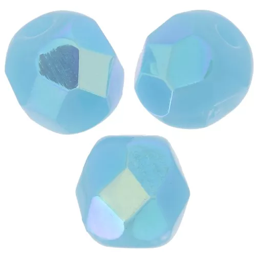 Facetadas 4 mm Turquesa AB x50