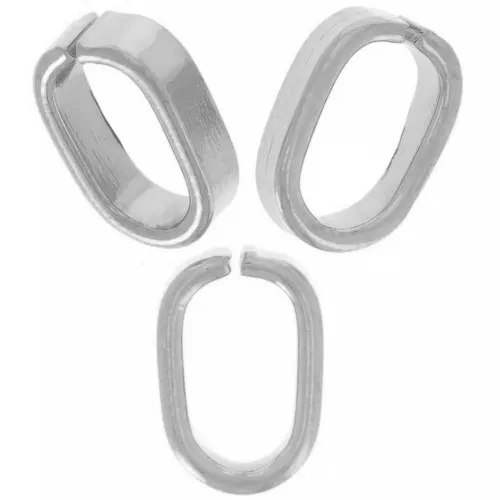 Anillas abiertas ovaladas 9x6x2,5 mm - Acero inoxidable 304L x8