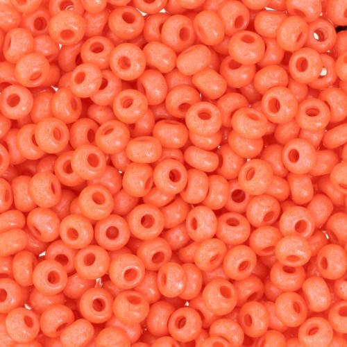 Cuentas de Rocalla Preciosa 8/0, 3 mm - Terra Intensive - Naranja, 20 g