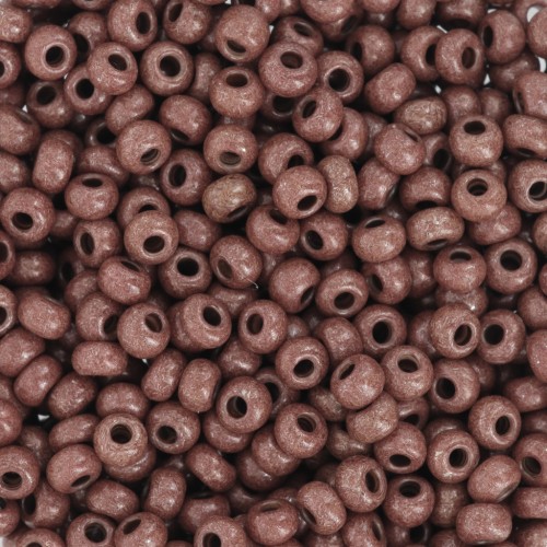 Cuentas de Rocalla Preciosa 8/0, 3 mm - Terra Intensive - Marrón oscuro, 20 g