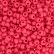 Cuentas de Rocalla Preciosa 8/0 de 3 mm - Terra Intensive - Rojo mate x20 g