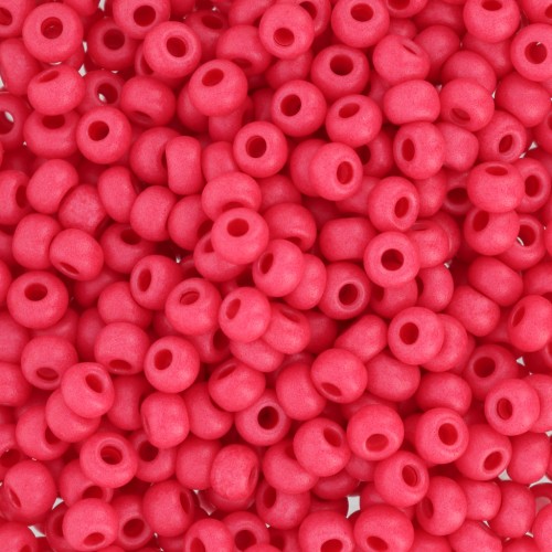 Cuentas de Rocalla Preciosa 8/0 de 3 mm - Terra Intensive - Rojo mate x20 g