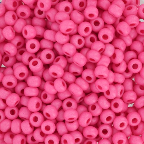 Cuentas de Rocalla Preciosa 8/0, 3 mm - Terra Intensive - Rosa mate, 20 g