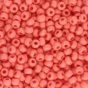 Cuentas de Rocalla Preciosa 8/0, 3 mm - Terra Intensive - Naranja mate, 20 g