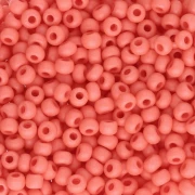 Cuentas de Rocalla Preciosa 8/0, 3 mm - Terra Intensive - Naranja mate, 20 g