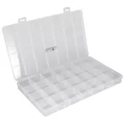 Caja para guardar cuentas y material 22,5x13 cm con 28 compartimentos x1