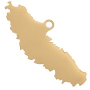 Colgante Nueva Caledonia 8x20 mm - Acero inoxidable 304L Dorado x1|raw }}