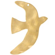 Colgantes pájaro martillado 36x25 mm exclusividad Perles&amp;Co - Acero inoxidable 304L Dorado x2|raw }}