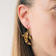 Colgantes pájaro martillado 36x25 mm exclusividad Perles&Co - Acero inoxidable 304L Dorado x2