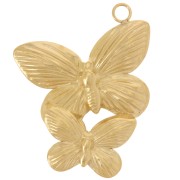 Colgante 2 mariposas 30x24 mm - Acero inoxidable 304L Dorado x1|raw }}