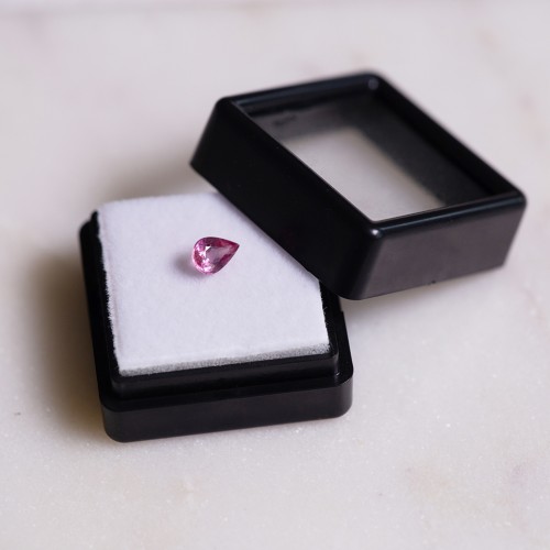 Zafiro Padparadscha talla pera - 6.1x4.2 mm - 0.60 cts