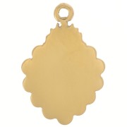 Dije Corazón Ex-voto 18x12 mm - Acero inoxidable 304L Dorado x1