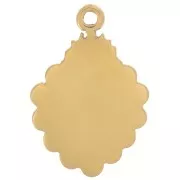 Dije Corazón Ex-voto 18x12 mm - Acero inoxidable 304L Dorado x1