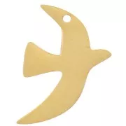 Dije de pájaro de 15 x 10,5 mm, de la marca Perles&Co - Acero inoxidable 316L dorado x1