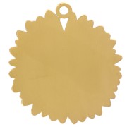 Colgante Flor Margarita 20.5mm Resina Epoxi - Acero inoxidable 304L Dorado - Blanco x1