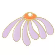 Colgante margarita 13,5x20,5 mm resina epoxi - Acero inoxidable 304L Dorado - Parma x1