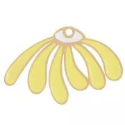 Amarillo - Colgante margarita 13,5x20,5 mm resina epoxi - Acero inoxidable 304L Dorado - Amarillo x1 Colgante margarita 13,5x20,5 mm resina epoxi - Acero inoxidable 304L Dorado - Amarillo x1