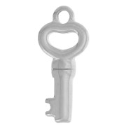 Dije de llave en forma de corazón 20x9 mm - Acero inoxidable 304L x1