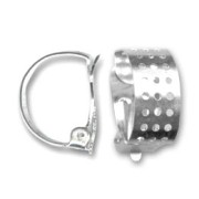 Pendientes clips criollas con regadera plateado x2