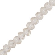 Redondas planas facetadas 3x2 mm Smoky Quartz x35cm|raw }}