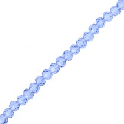 Cuentas facetadas redondas - aplanadas redondas 3,5x3 mm - Zafiro claro x33cm|raw }}