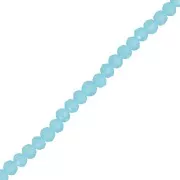 Aquamarine - Redondas planas facetadas 3.5x3 mm Aquamarine x35cm Redondas planas facetadas 3.5x3 mm Aquamarine x35cm
