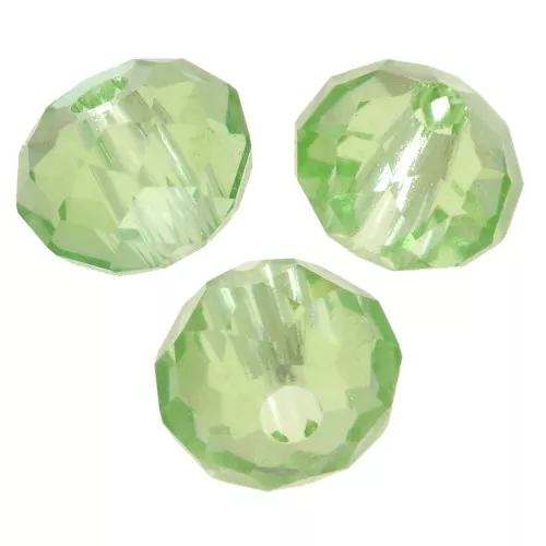 PureCrystal 5040 Cuentas redondas aplanadas de 4 mm - Peridoto reinventado x20