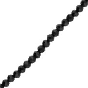 Cuentas facetadas redondas - aplanadas redondas 3,5x3 mm - Azabache x36cm|raw }}