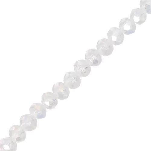 Redondas planas facetadas 3.5x3mm - Crystal x32cm