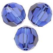 Cuenta redonda PureCrystal 5000 de 8 mm - Reinvented Dark Sapphire x1