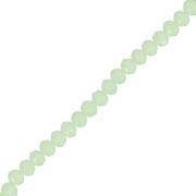 Redondas planas facetadas 3.5x3 mm Verde Opal x38cm