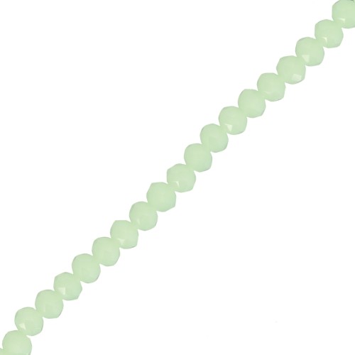 Redondas planas facetadas 3.5x3 mm Verde Opal x38cm