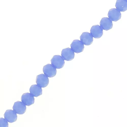 Redondas planas facetadas 4x3 mm Light Sapphire Opal x40cm