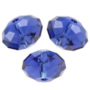 Cuenta redonda aplanada PureCrystal 5040 de 8 mm - Reinvented Dark Sapphire x1