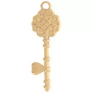 Colgante llave barroca 34,5x11,5 mm - Acero inoxidable 304L Dorado x1