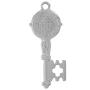 Pendentif clé 35.5x14 mm - motif religieux - Acier inoxydable 304L x1